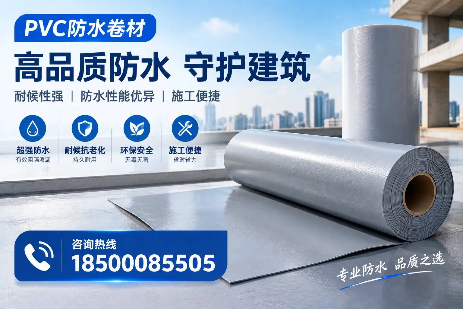 PVC防水卷材的防水效果评测,适合黑河的科学依据